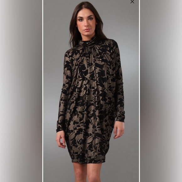 ALICE by TEMPERLEY Metallic Atlas Longsleeve Turtleneck Dress - Picture 3 of 10